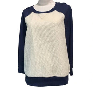 NORDSTROM Halogen Cream Cloud Two Toned Sweatshirt - Small